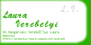 laura verebelyi business card